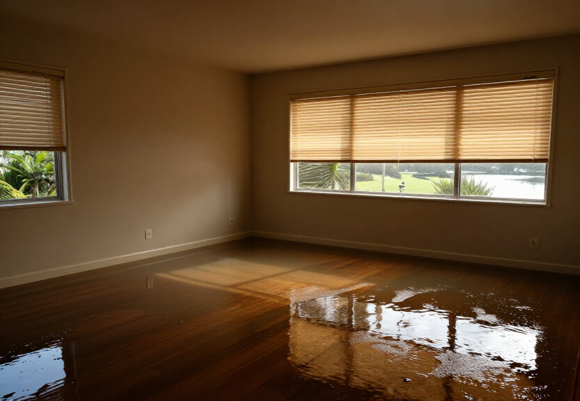 Water-damaged residential home in Macquarie Park before drying